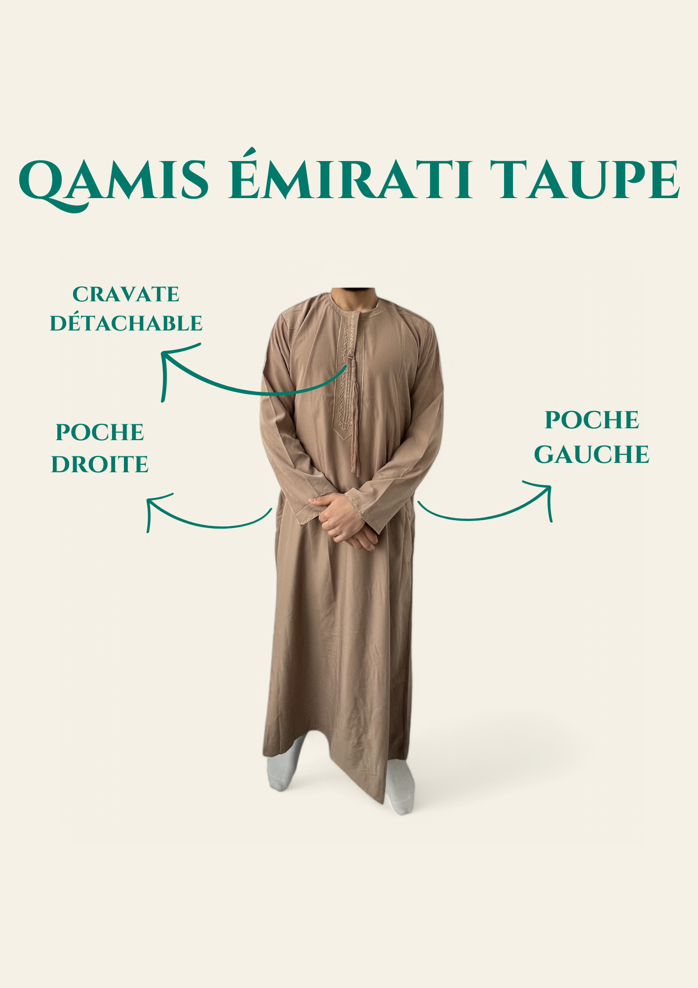 QAMIS ÉMIRATI TAUPE