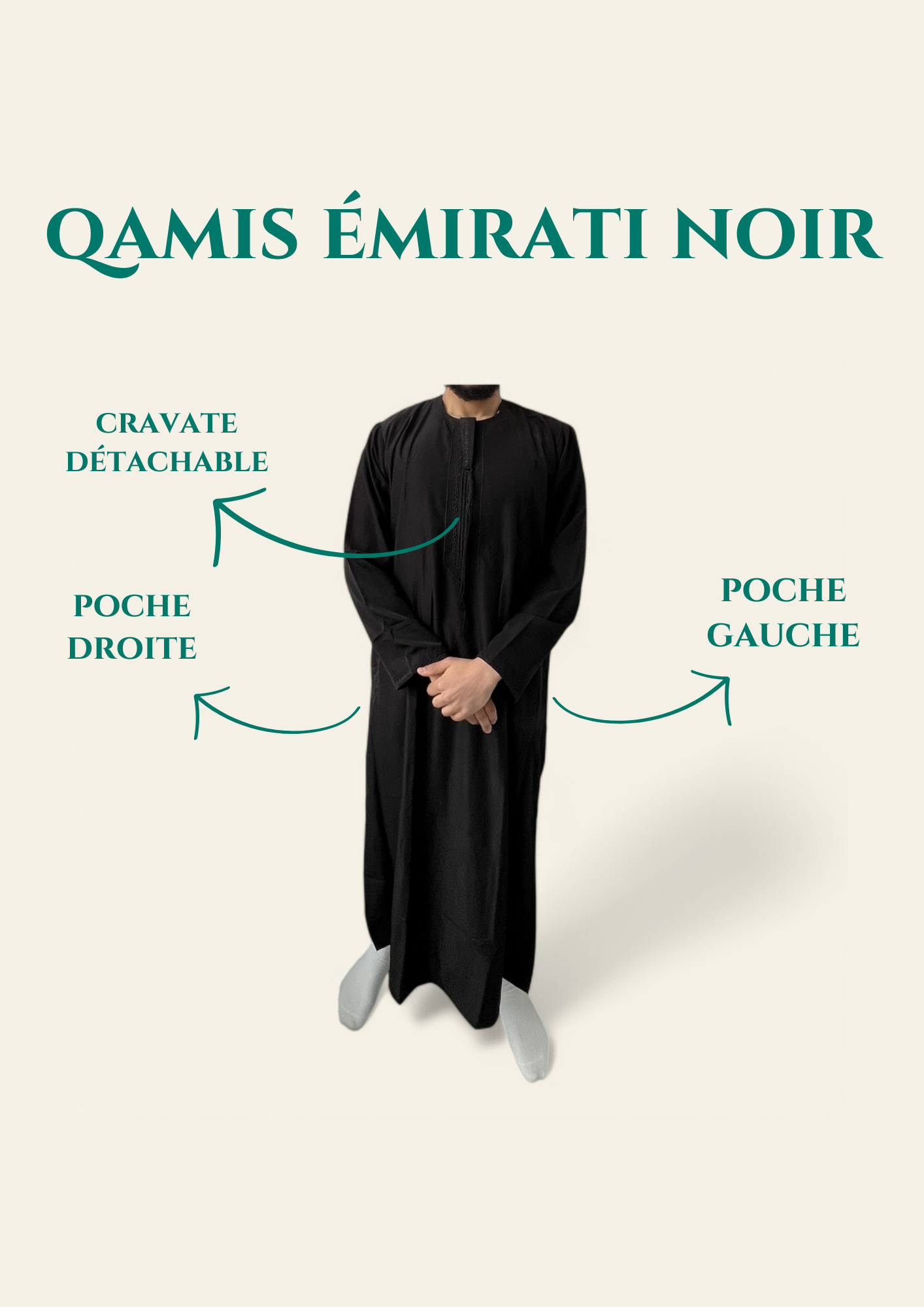 QAMIS ÉMIRATI NOIR