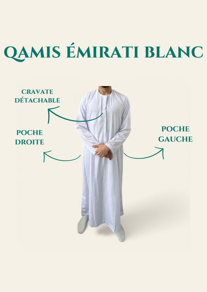 QAMIS ÉMIRATI BLANC