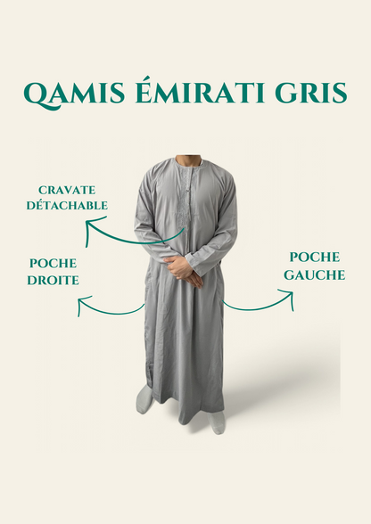 QAMIS ÉMIRATI GRIS