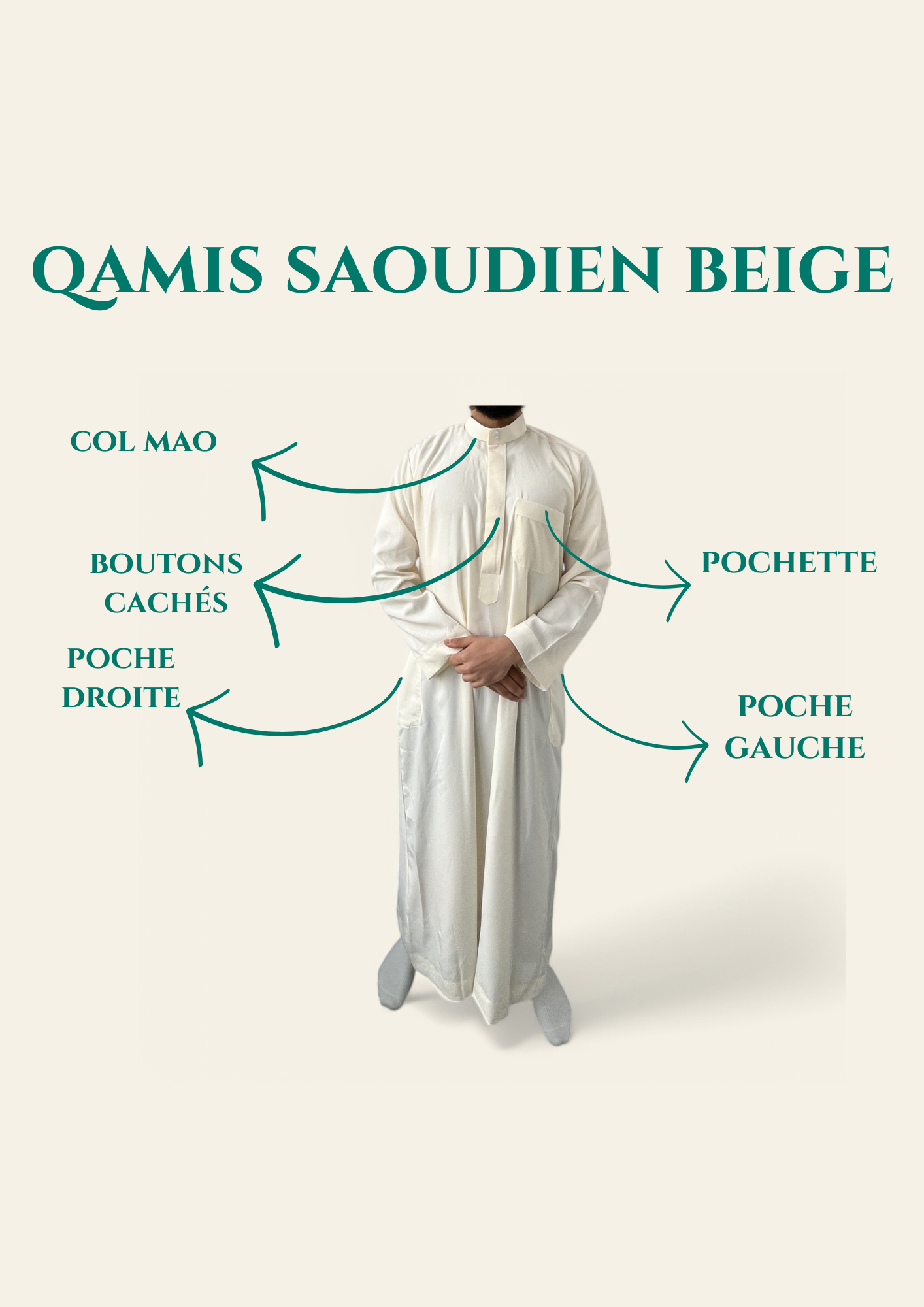 QAMIS SAOUDIEN BEIGE