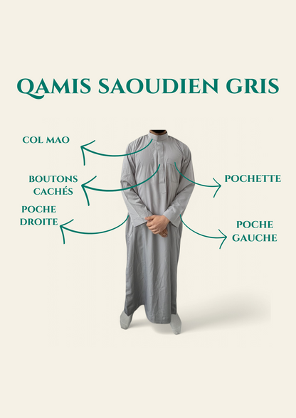 QAMIS SAOUDIEN GRIS