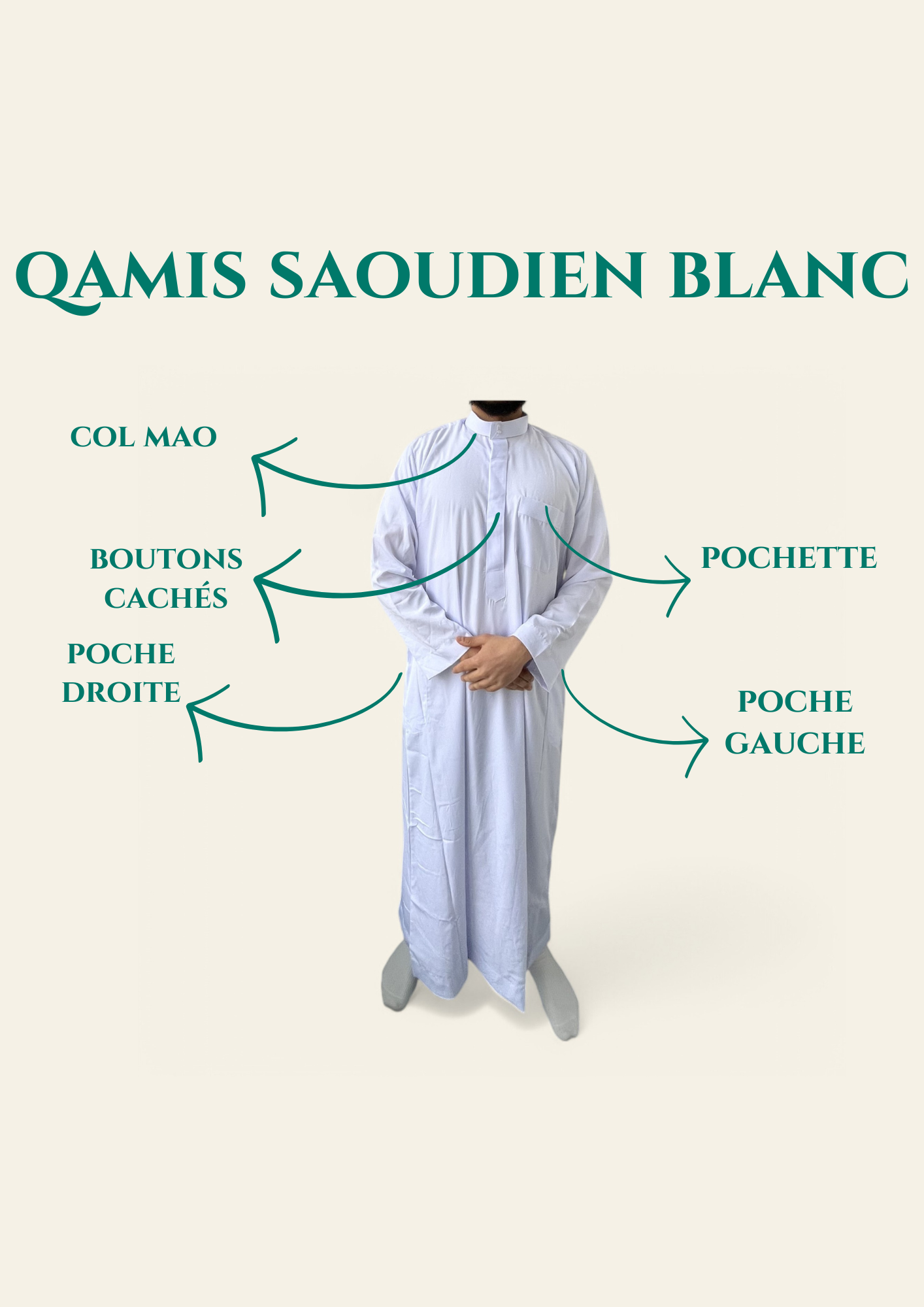 QAMIS SAOUDIEN BLANC